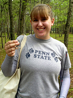 photo of Christine with fence lizard