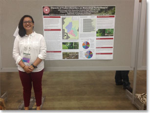 Photo: Carmela Buono presenting her poster