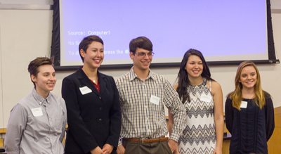 Award winners Samantha Fagundez and Christopher Brianik