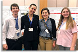 Photo of Max Nausbaum, Sam Fagundez, Rita Grunberg (grad student) and Elise McKean