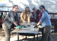 Photo: Bat house building day station