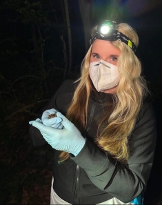 Erin McHale holding a bat