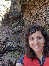 Serena Celestino with rocks in the background