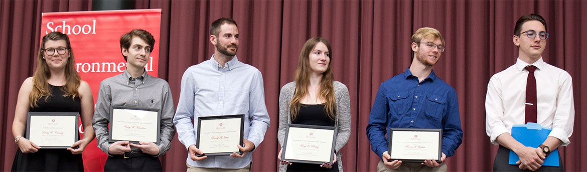 student senior graduation award winners, group photo