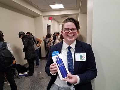 Photo: Olivia Le Warn at the CDRW NJ State Lobby Day