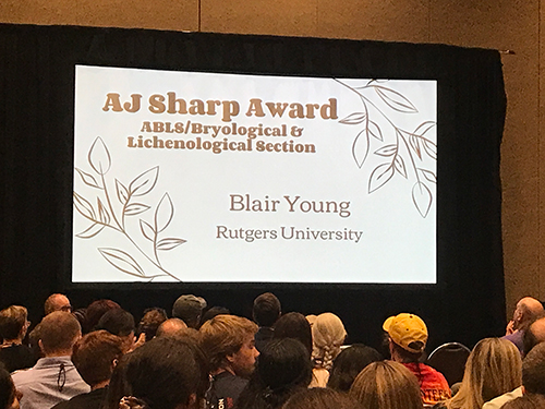 AJ Sharp Award for Blair Young.
