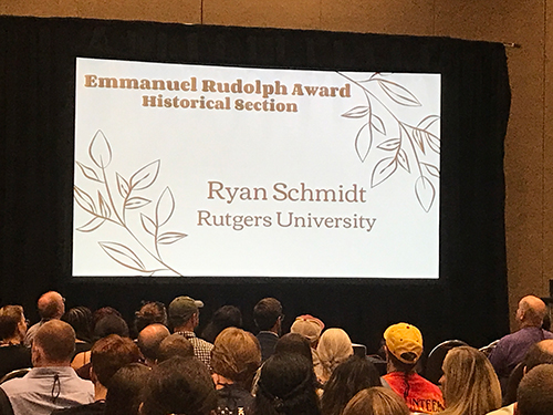 E Rudolph award for Ryan Schmidt.